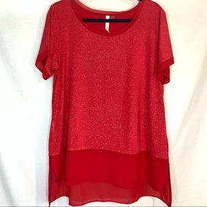 Red Sparkly Top